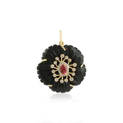 Midnight Dahlia - Fleur de Charme Pendant