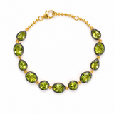 Oval and Pear Cut Peridot Bracelet