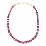 Mixed Shape Pink Topaz Necklace