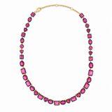 Mixed Shape Pink Topaz Necklace