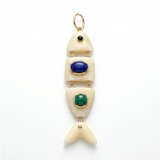 Elyzian Fine Jewelry Poisson Pendant  set in 14K yellow gold