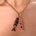 Elyzian Fine Jewelry Poisson Pendant  set in 14K yellow gold