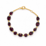 Elyzian Rhodolite Garnet Bracelet in 18k Yellow Gold 