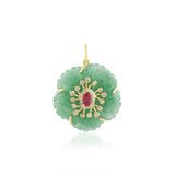 Verdant Flame - Fleur de Charme Pendant