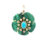 Jardin Mystique Fleur de Charme Pendant in 14K Yellow Gold by Elyzian Fine Jewelry