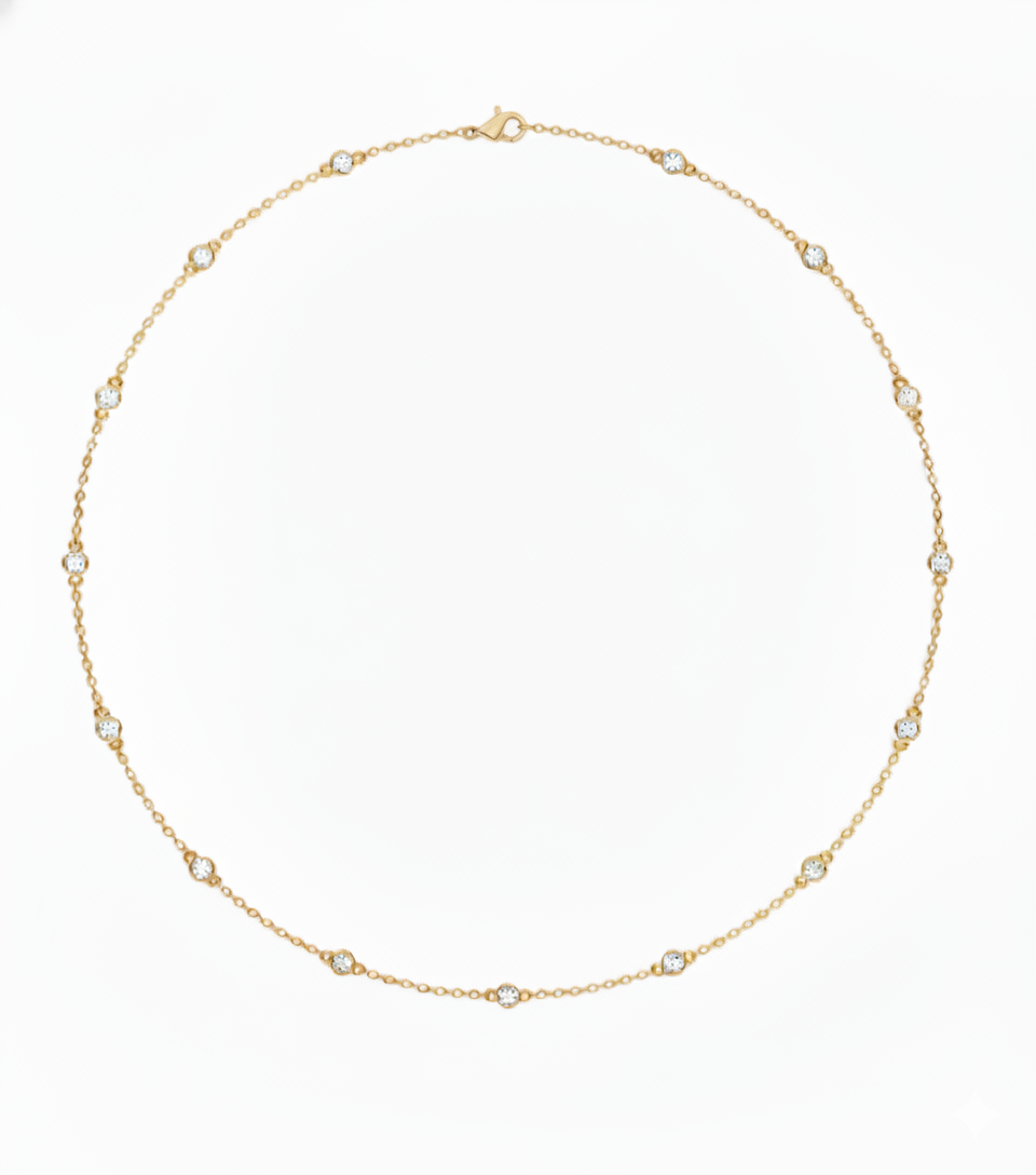 Lab-Grown Diamond by the Yard Necklace in 14K yellow Gold by Elyzian