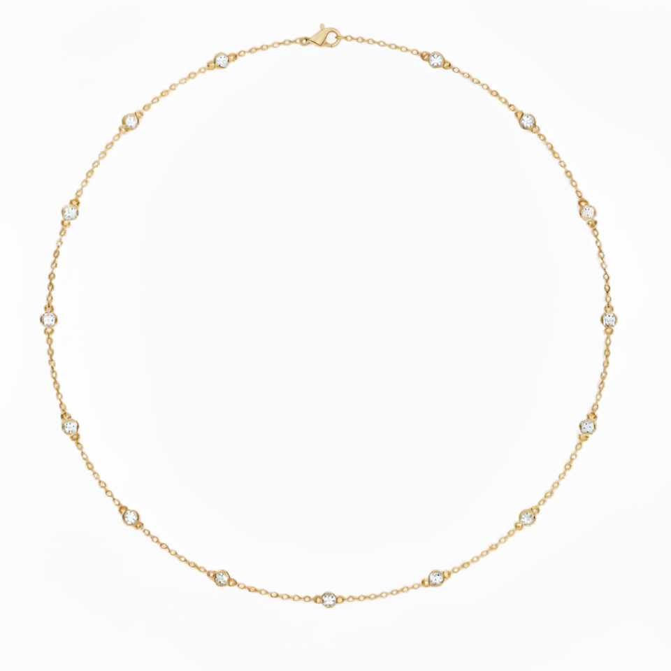 Lab-Grown Diamond by the Yard Necklace in 14K yellow Gold by Elyzian