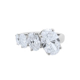 Lab-Grown Diamond Graduated Oval Band in 14K White Gold by Elyzian Fine Jewelry