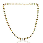 Elyzian Mosaic Opal Tennis Necklace, front view