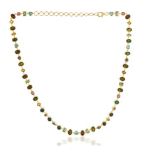 Elyzian Mosaic Opal Tennis Necklace, front view