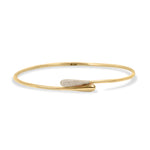 Pavé Diamond Wrap Collar Necklace in 14K Yellow Gold by Elyzian - Front View
