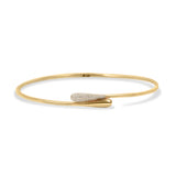 Pavé Diamond Wrap Collar Necklace in 14K Yellow Gold by Elyzian - Front View
