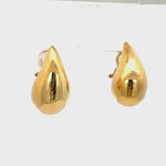 
Striking 14K yellow gold teardrop earrings with a bold, oversized silhouette, crafted in semi-hollow gold for a lightweight yet statement-making design. Video of earrings spinning to see all angles.

