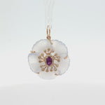 Opal and Amethyst Flower Charm