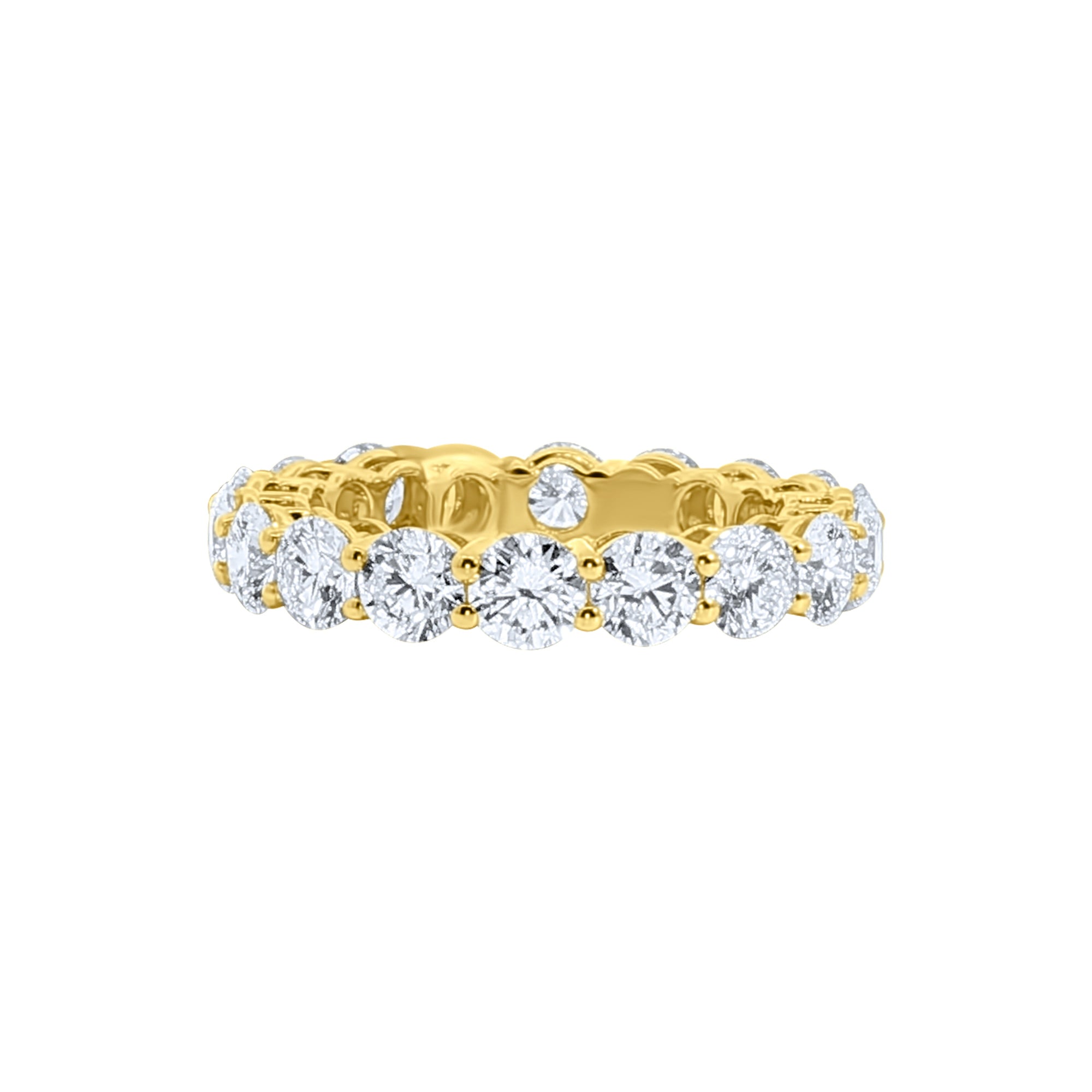 Round Lab-Grown Diamond Eternity Band in 14K Yellow Gold by Elyzian