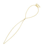 Round Pavé Diamond Hand Chain in 14K Yellow Gold by Elyzian