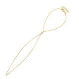 Round Pavé Diamond Hand Chain in 14K Yellow Gold by Elyzian